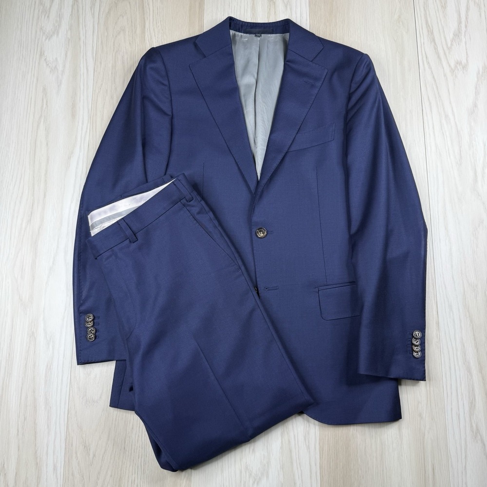 Suitsupply JABAO 2 Button Suit Blue Wool Vitale Barberis Canonico Mens Size 36R